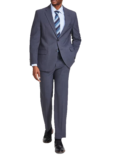 Nautica Men’s 2-Piece Suit 40R Jacket/32x32 Pants Charcoal Modern Fit Bi-Stretch